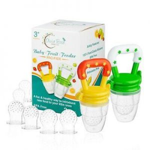ClickBoom מוצרי תינוקות  מוצץ מזין פירות לתינוק (2 מארזים) / מזון טרי (3-12 חודשים)